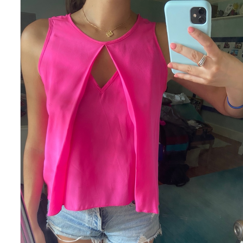 Amanda Uprichard Hot Pink Top